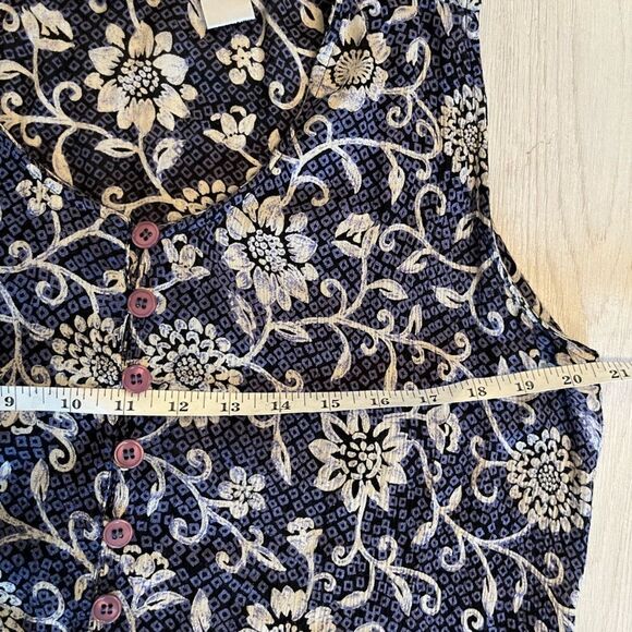 90s vintage maxi crepe button down sleeveless dress - Picture 8 of 9